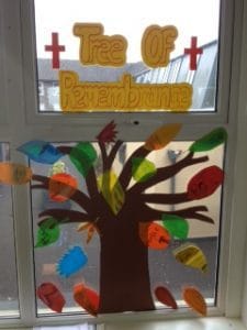 We created a Tree of Remembrance for the month of November.