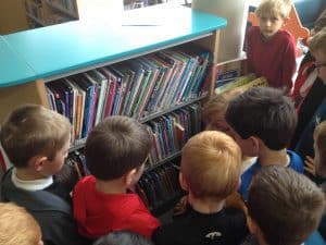 The boys were shown all the different genres of books